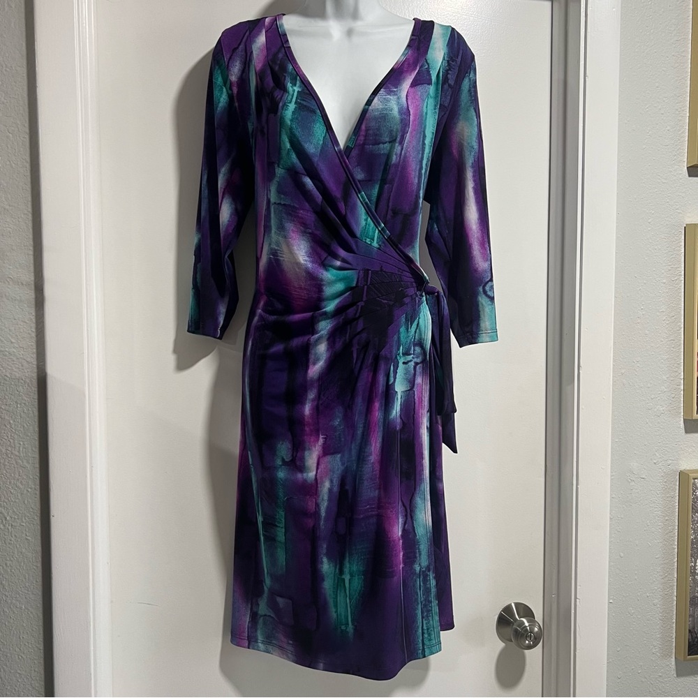 Tie Dye Wrap Dress